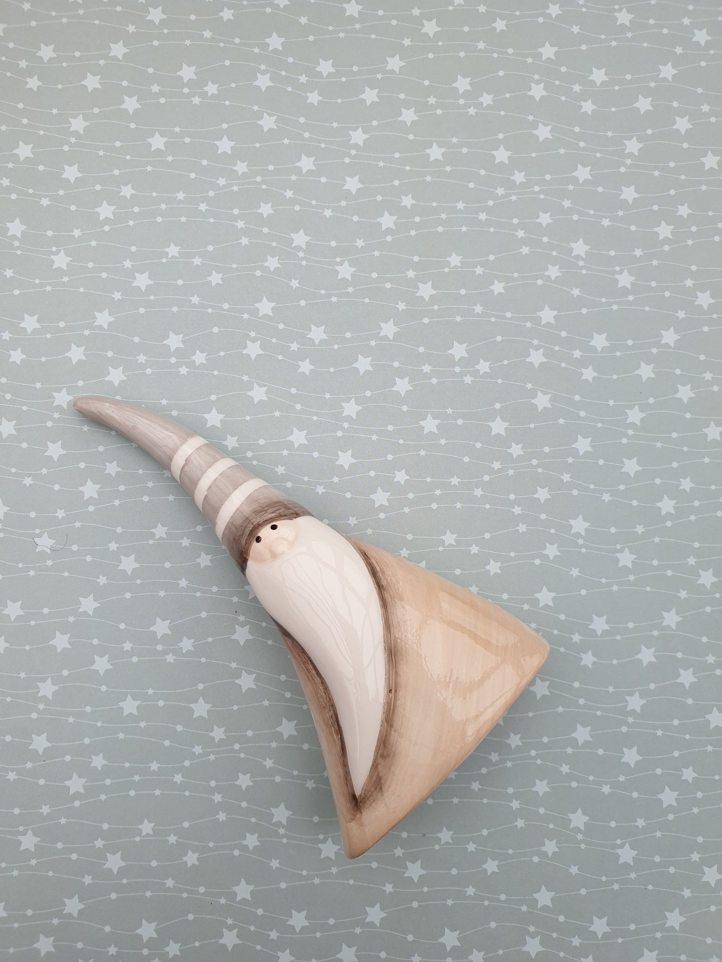 Ceramic Neutral Tone Santa