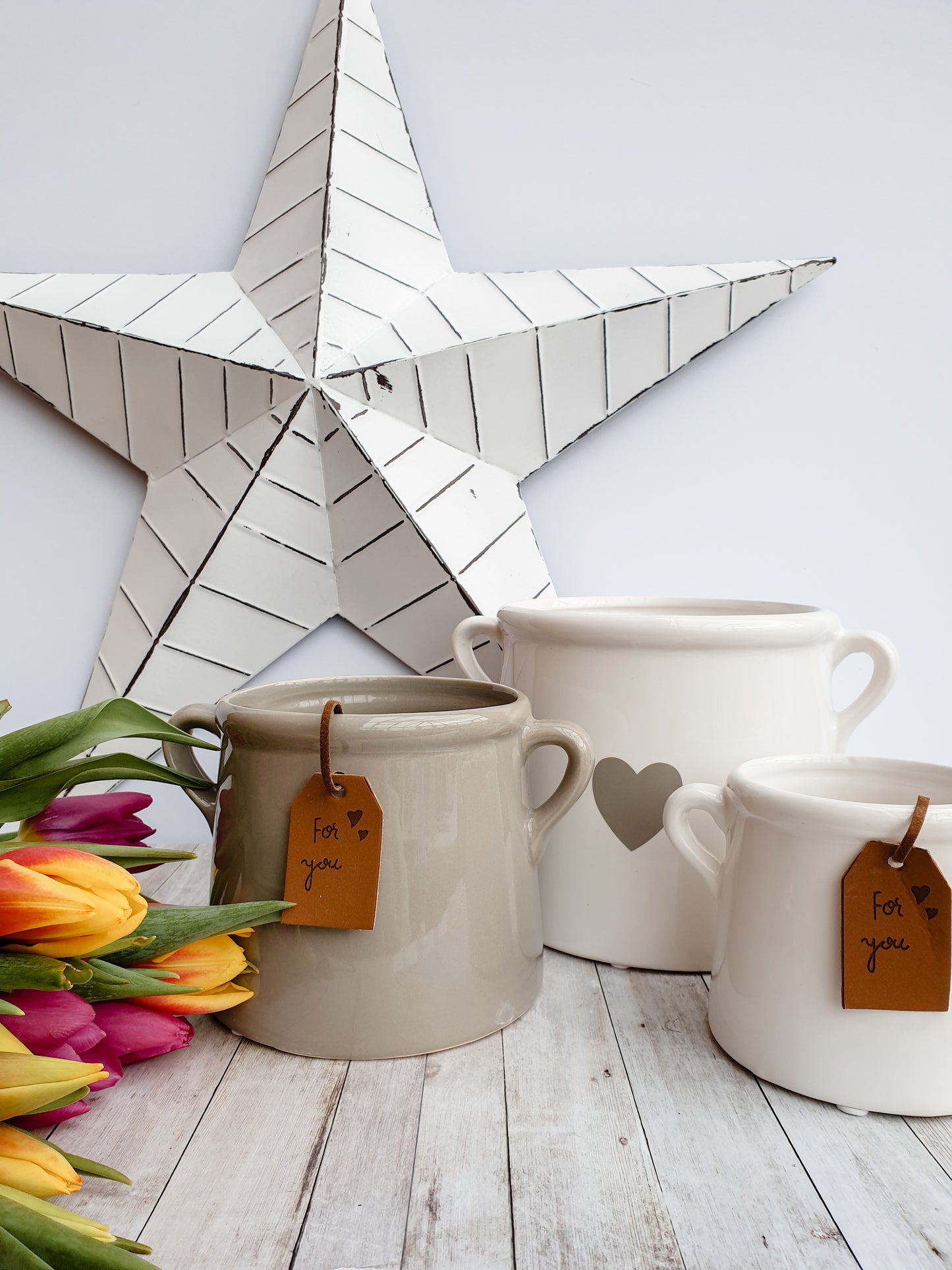 For You White Eared Pots