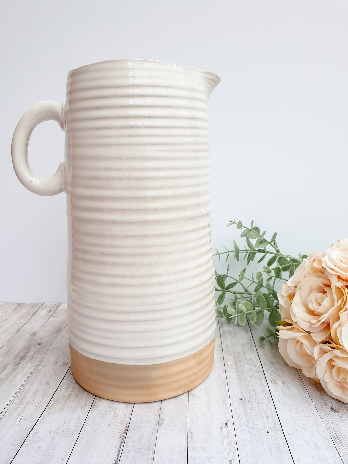 Rustic Ribbed Jug