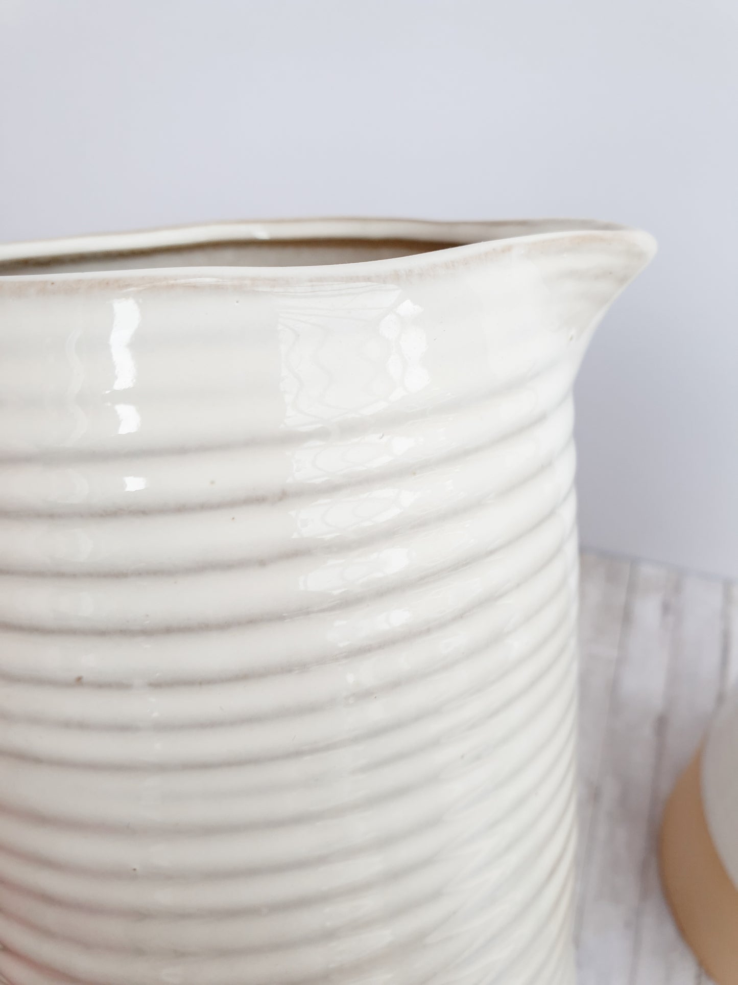 Rustic Ribbed Jug