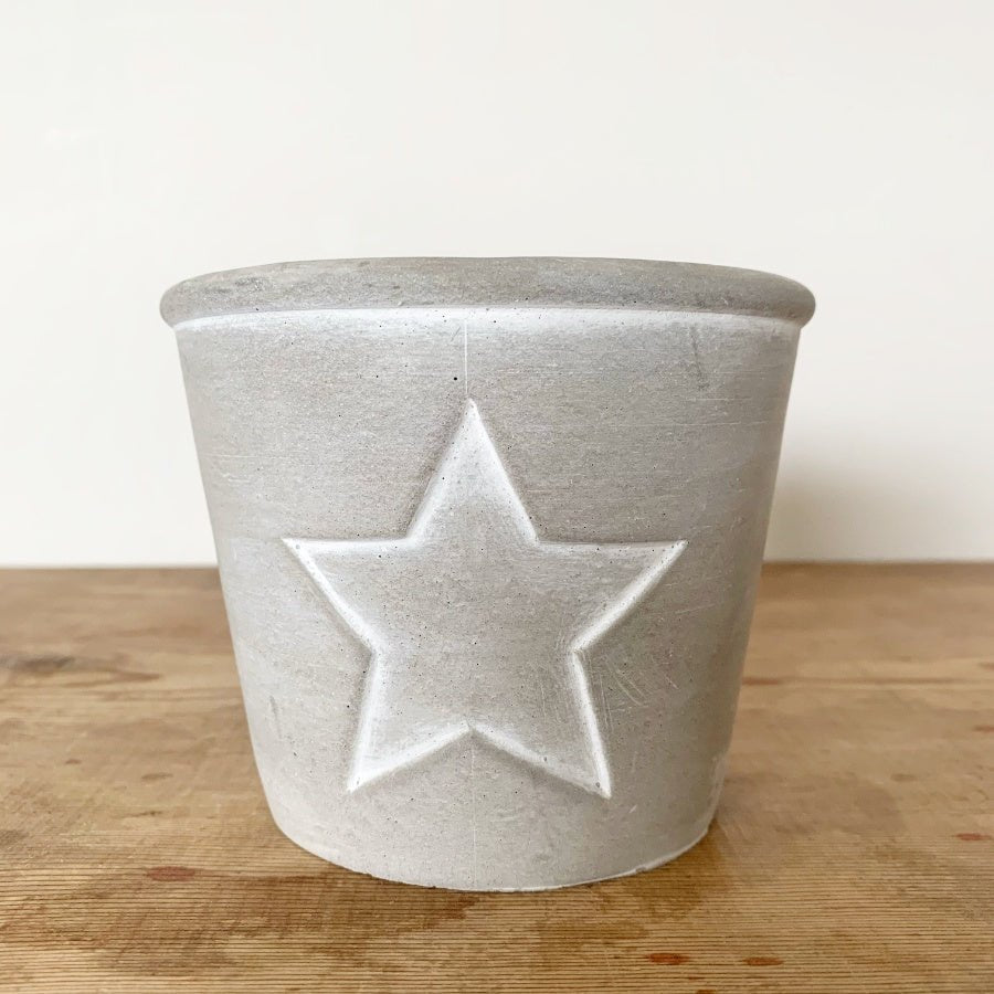 White star outline pot