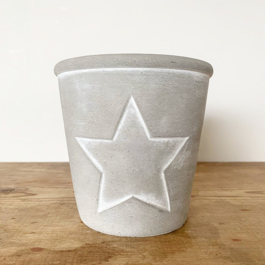 White star outline pot