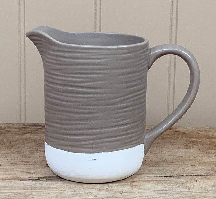 Ceramic Ridged Two Tone Jug