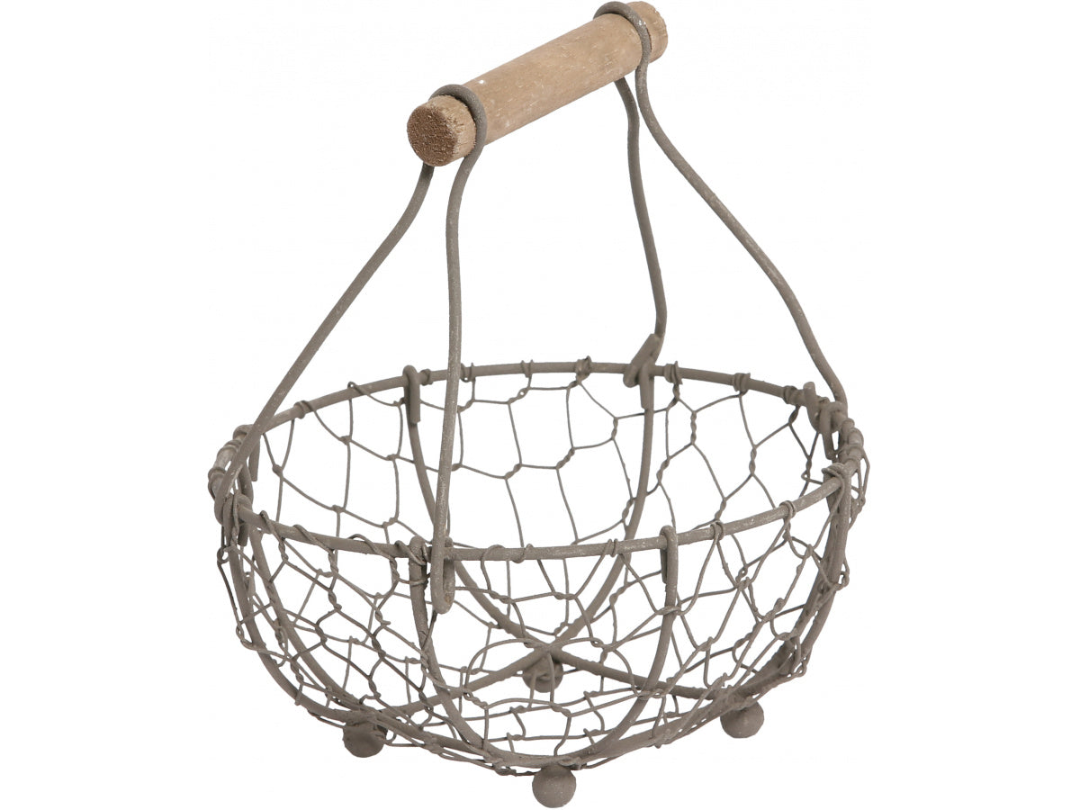 Rustic Brown Wire Basket