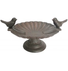 Rustic Birdbath on Plinth