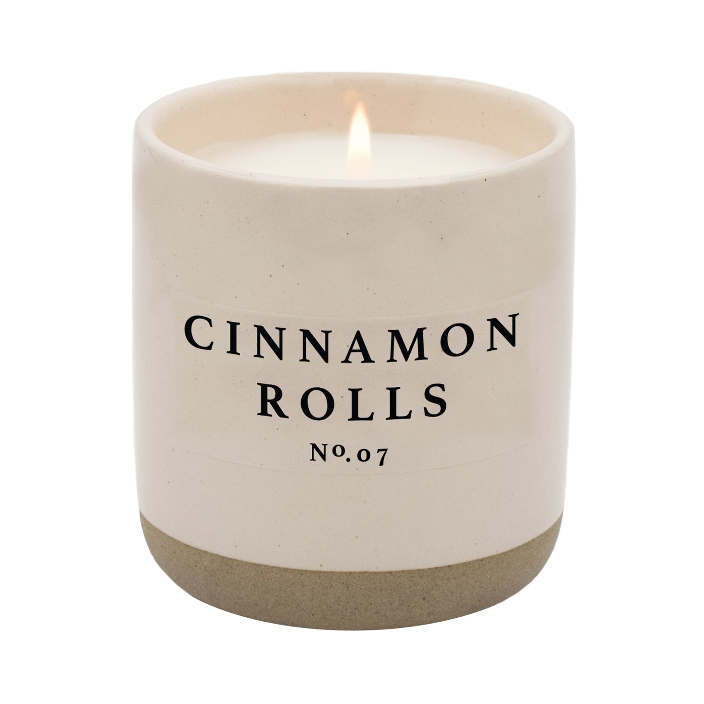 Cinnamon Rolls Stoneware soy blend candle in resuable jar with 60+ hour burn time