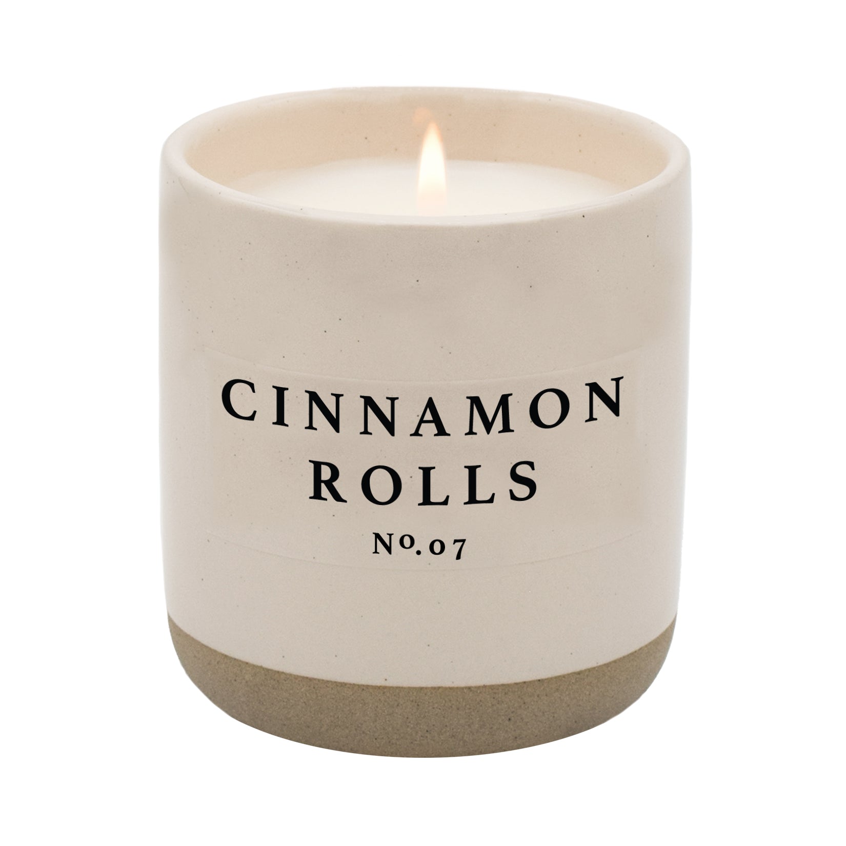 Cinnamon Rolls Stoneware soy blend candle in resuable jar with 60+ hour burn time