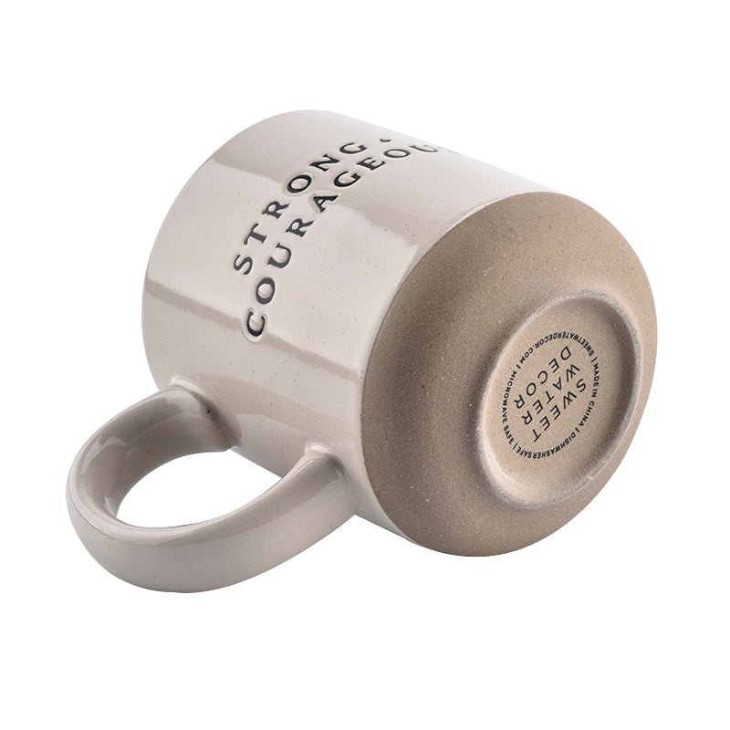 Strong and Courageous Stoneware mug