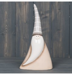 Ceramic Neutral Tone Santa