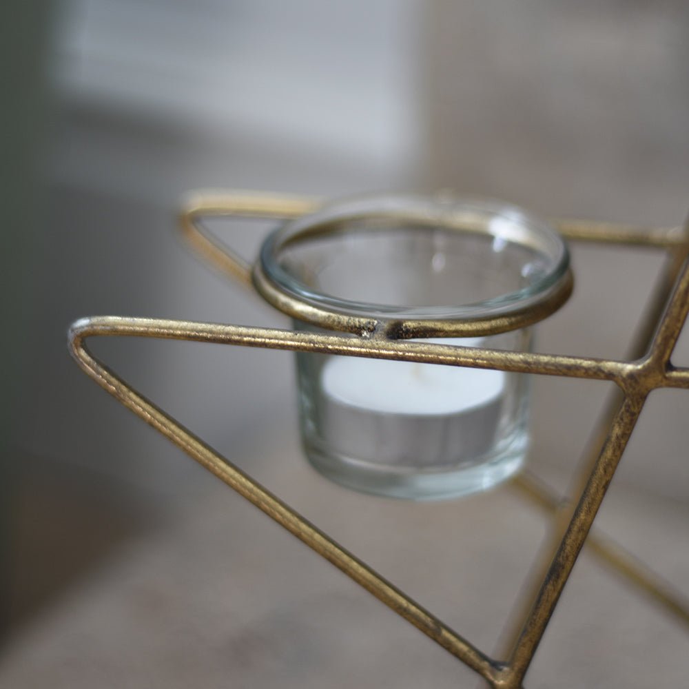 Star Triple Tea Light Holder