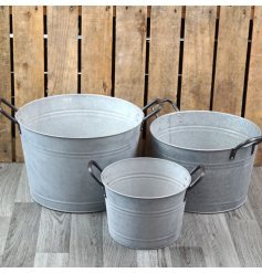 Zinc Planters Set of 3