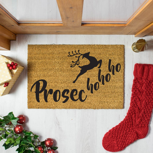 Prosecco Christmas Doormat