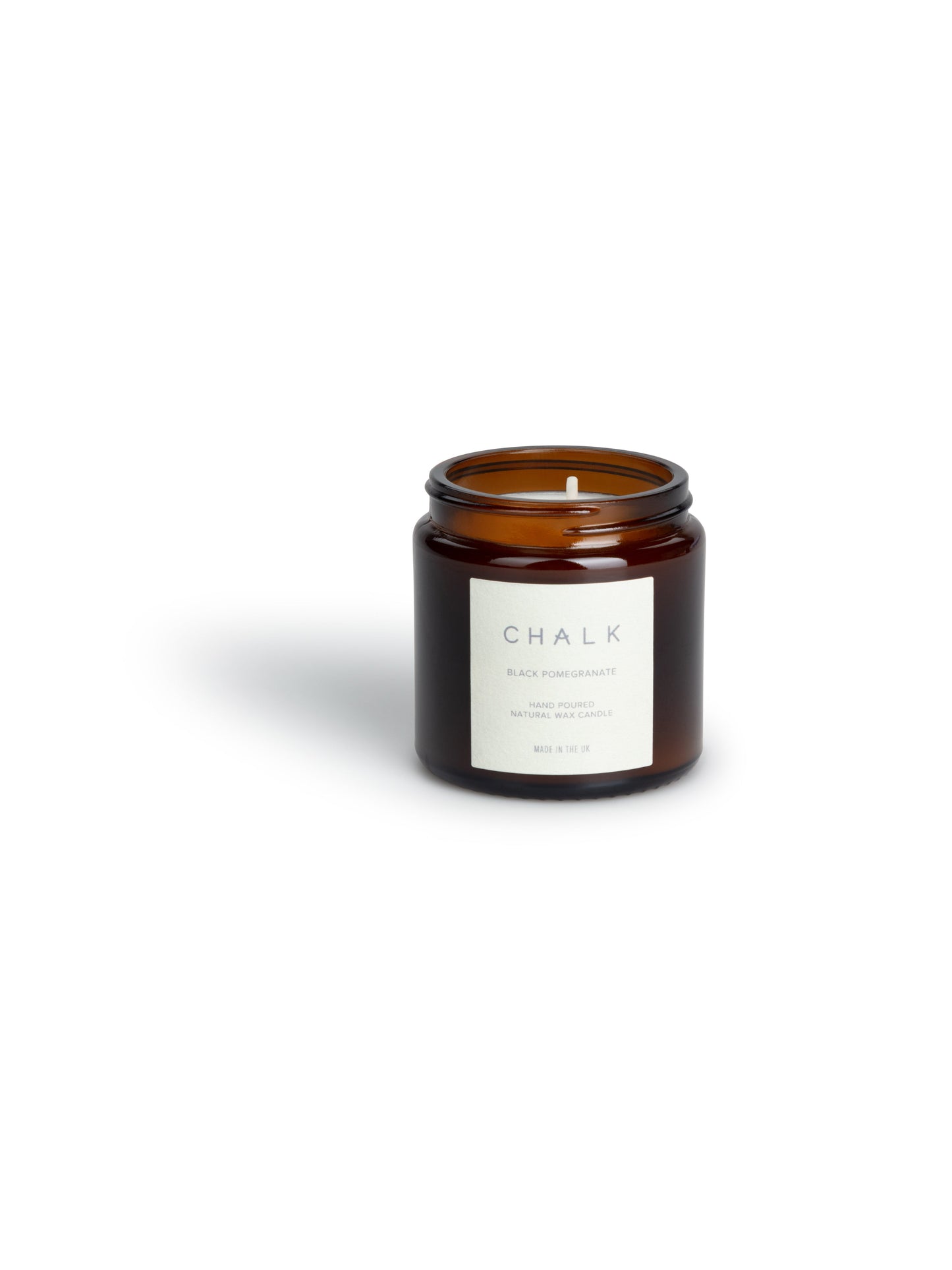 Black Pomegranate amber jar candle 96g | Chalk Uk