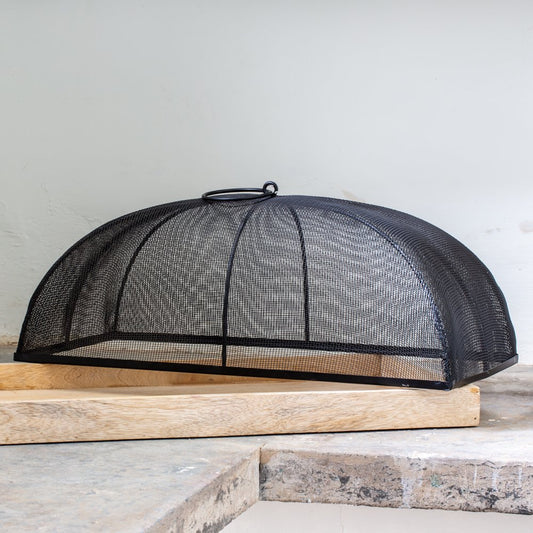 Our wooden serving tray with mesh dome food cover is perfect for outdoor dining.  Keep wasps and flies away when dining outside.  Perfect for on the kitchen side or take straight to the table looking stunning. A beautiful way to display bread selections, cheese boards, cakes and grazing meals.  