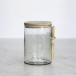 Hammered Glass Jar With Spoon | Large