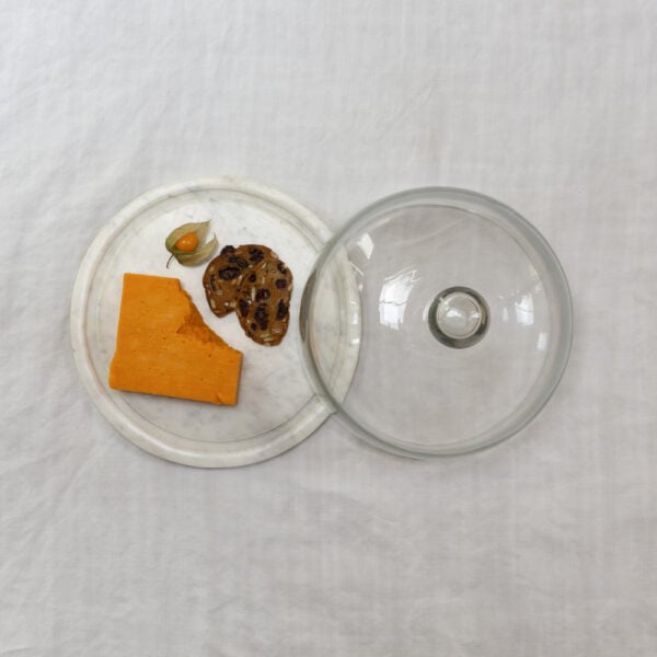 Glass Cloche with Marble Base