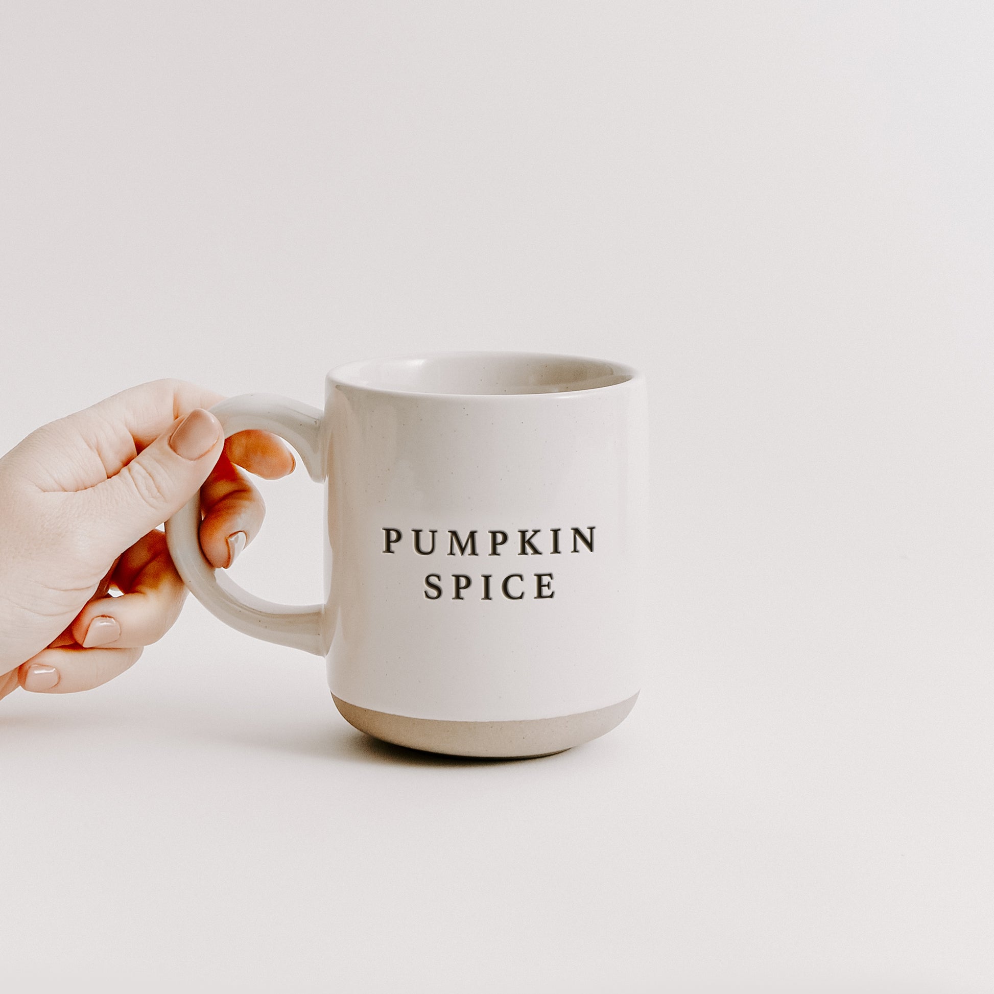 Pretty and elengant pumpkin spice stoneware mug