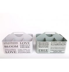 Metal Garden Organiser with Pun Detailing