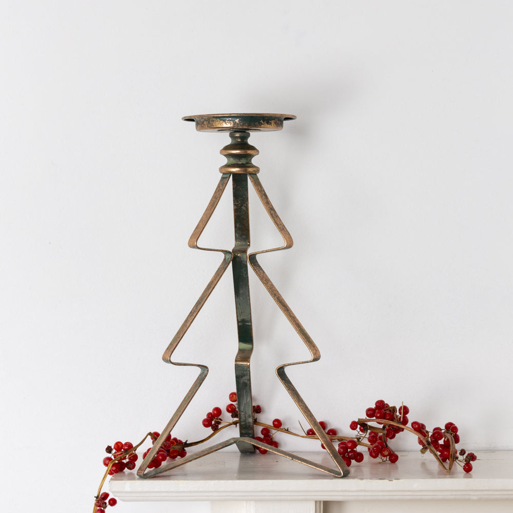 Noel Candlestick Antique Gold