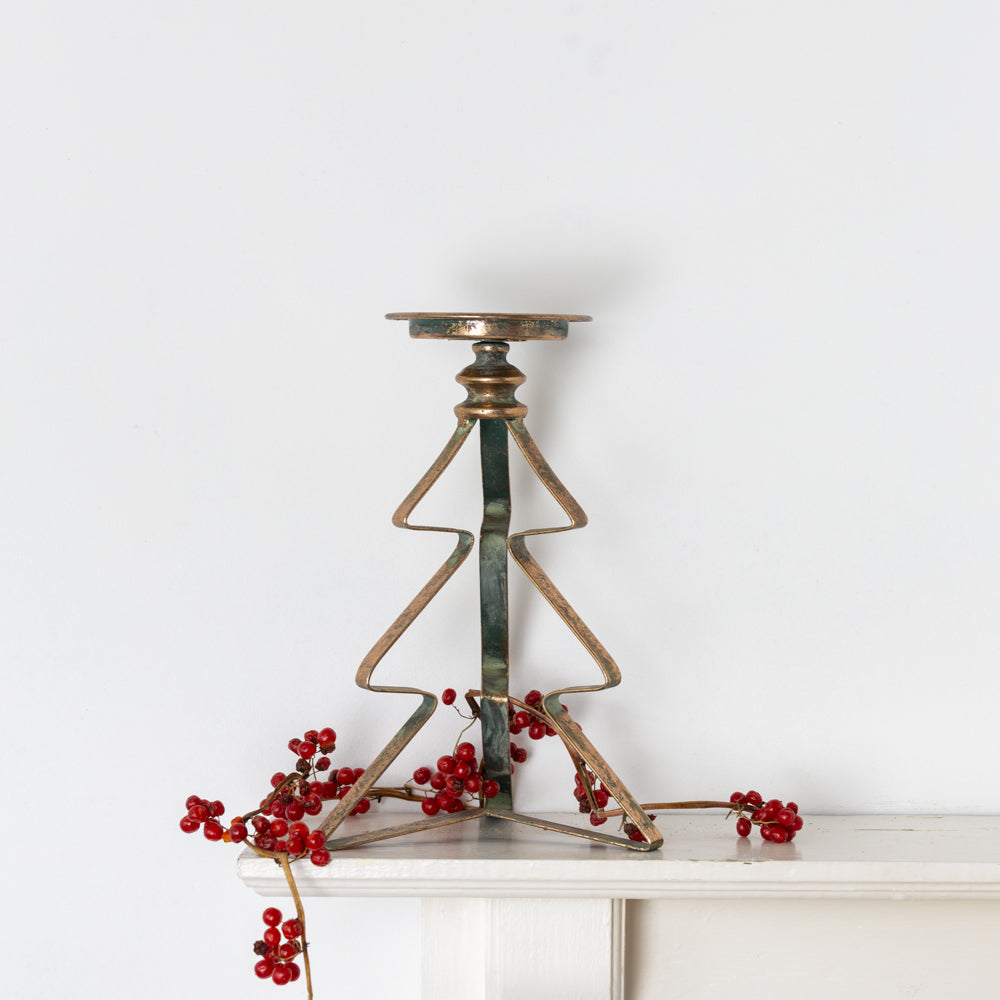 Noel Candlestick Antique Gold
